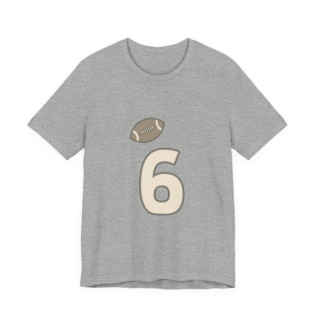 Football Number 6 T-Shirt | Crown Tilt