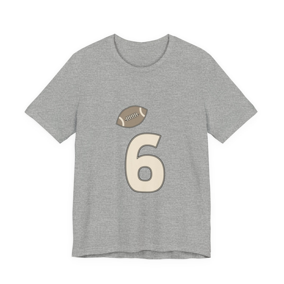 Football Number 6 T-Shirt | Crown Tilt