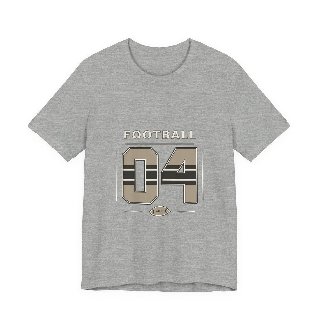 Football Number 04 T-Shirt - Split Stripe Graphic